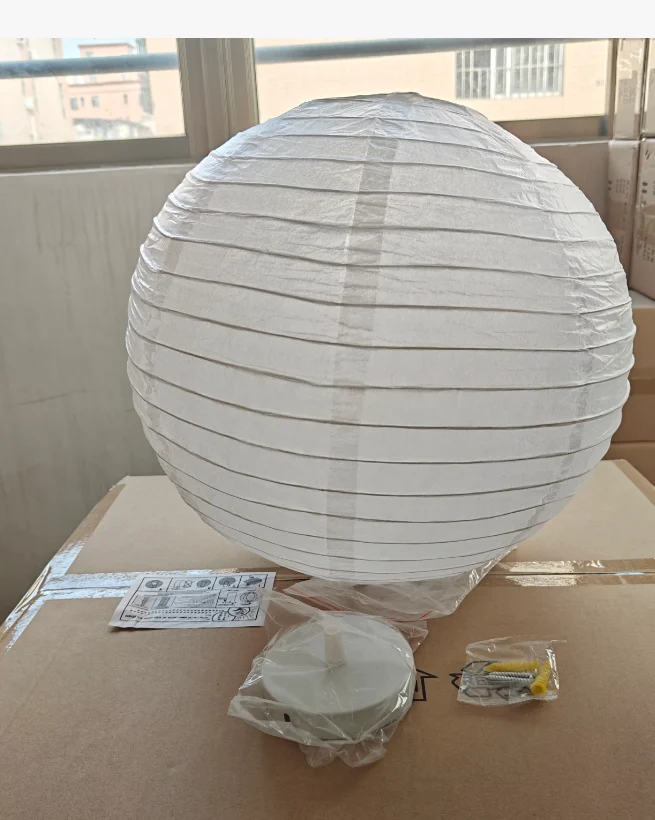 Japanese Wabi Sabi Style Ball Retro Paper Lamp LED Ball Shaped Bedroom Clothing Store Xuan Paper Homestay Pendant Light
