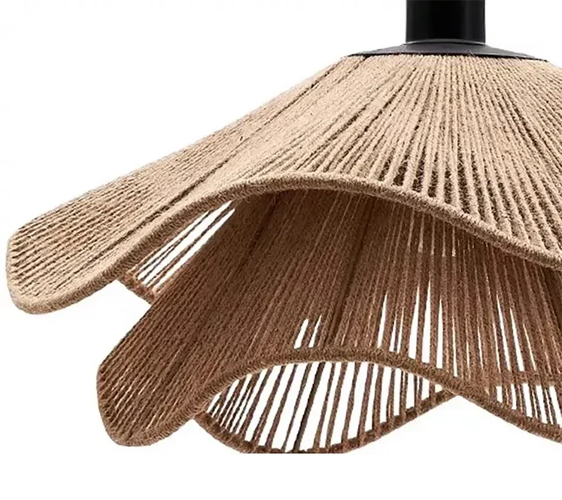 Wabi Sabi Rope Led Ceiling Chandelier Restaurant Shop Bar Hanging Lamp Living Room Dining Kitchen Pendant Lights Room Decor