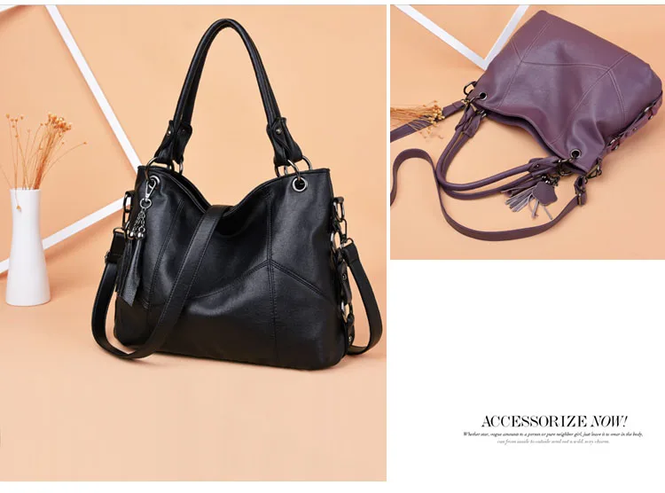 Women Leather Handbags Designer Tassel Crossbody Bags For Women Luxury Brand Shoulder Bags Sac A Main Female Messenger Bag New