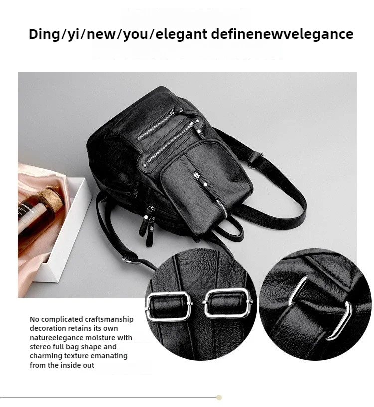 Women High Quality Leather Backpacks Vintage Female Shoulder Bag Sac A Dos Travel Ladies Bagpack Mochilas School Bags for Girls