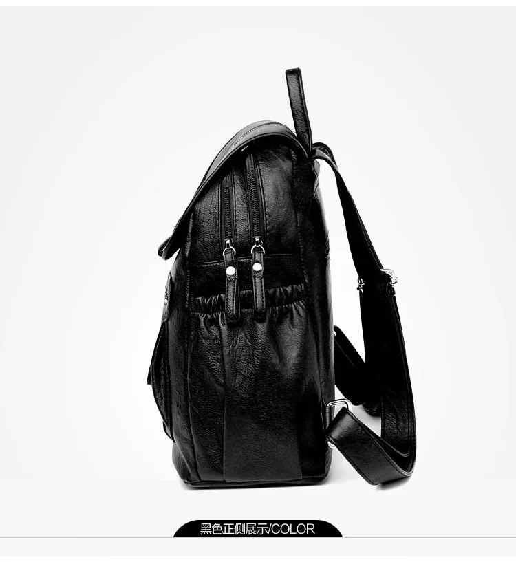 Women High Quality Leather Backpacks Vintage Female Shoulder Bag Sac A Dos Travel Ladies Bagpack Mochilas School Bags for Girls