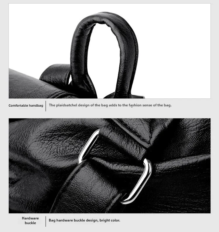Women High Quality Leather Backpacks Vintage Female Shoulder Bag Sac A Dos Travel Ladies Bagpack Mochilas School Bags for Girls