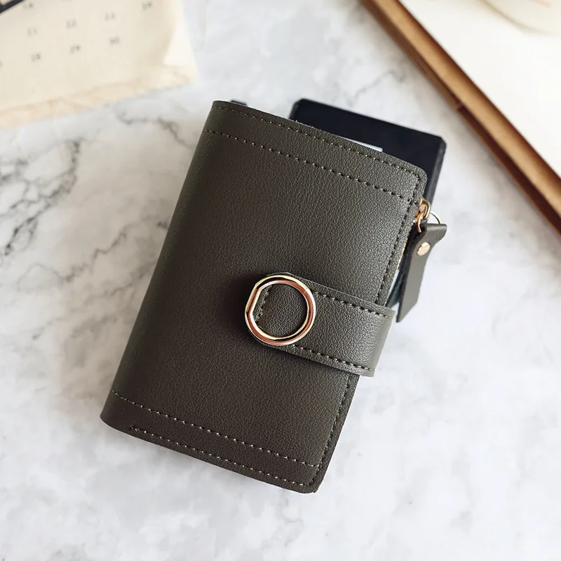 New Fashion Short Women's Wallet Zipper Card Holder Cute Female Coin Purse High Quality PU Wallets For Girls