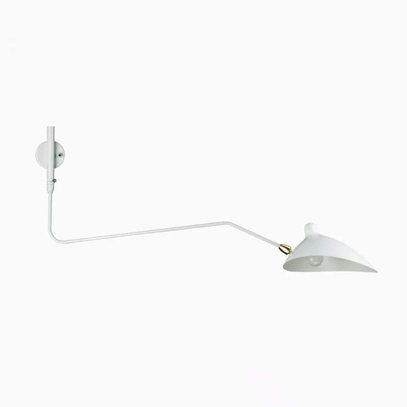 Industrial Black Aluminium Spider Serge Mouille LED Wall Lamps,Adjustable Long Arm LED Light Living Room Bedroom Home Decor