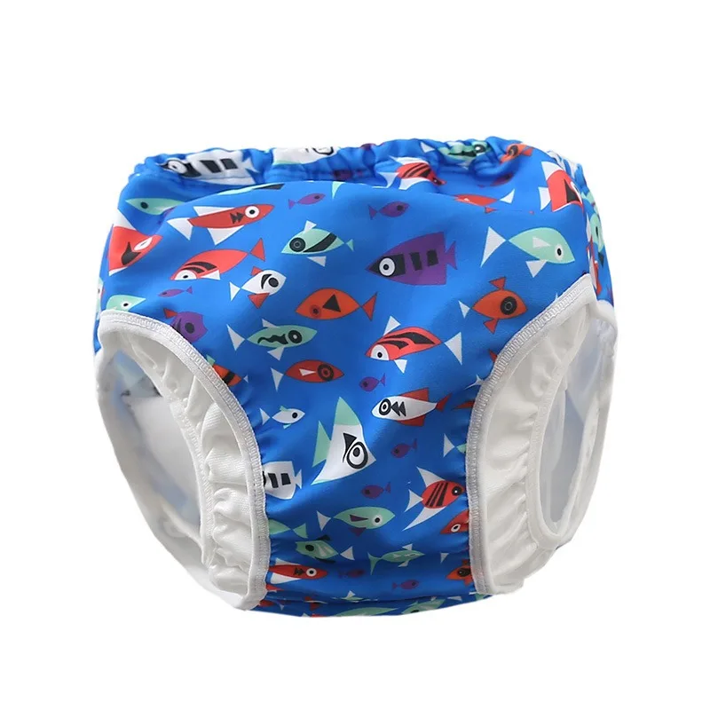 Ircomll Infant Baby Leakproof Swimming Nappies Newborn High Waist Learning Swimming Trunks Children's Learning Pants Baby Swimmi