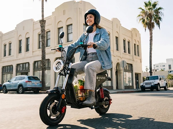 isinwheel H7 Electric Scooter for Adults, 16" Fat Tire, 1500W Motor, 48V 15.6Ah Battery, 37–43 Miles Range, Up to 35 MPH, Dual Suspension & Hydraulic Disc Brakes, Black