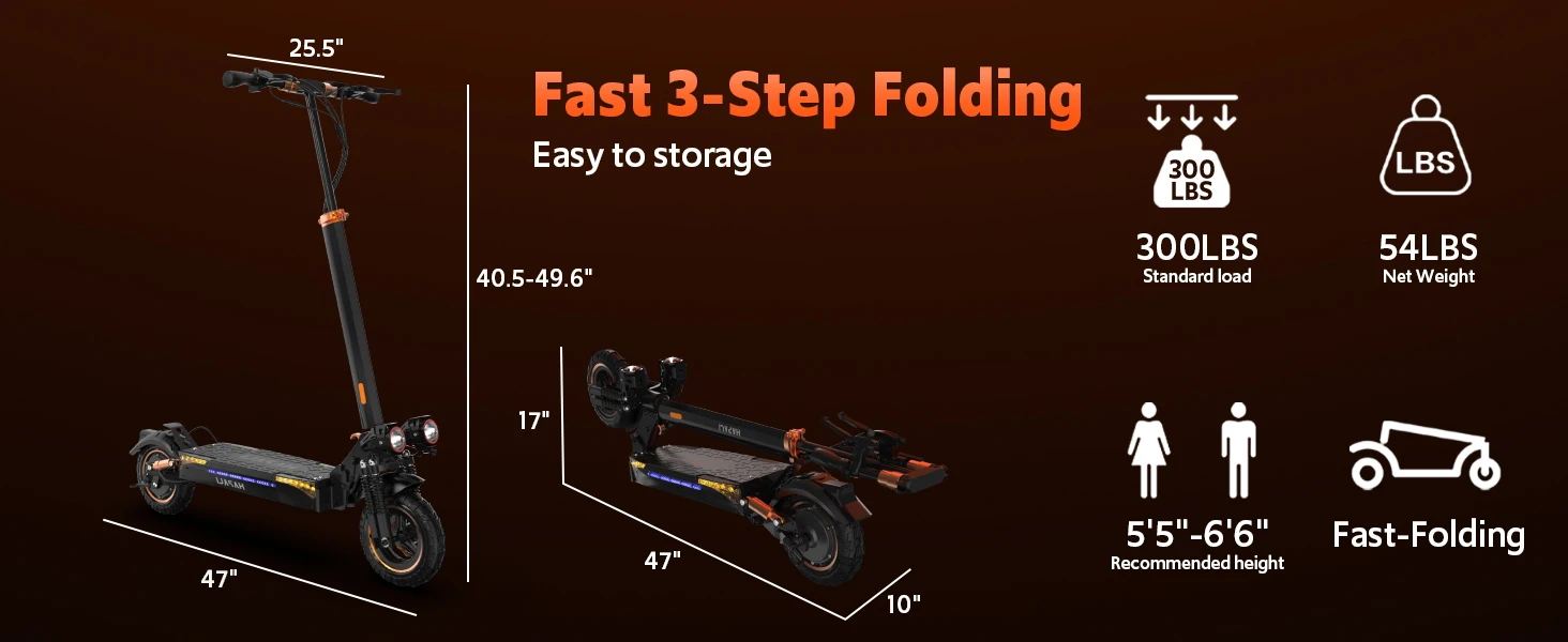 Off Road Electric Scooter, 1200W Motor, 25 Miles Range, 31 MPH, 11" All Terrain Tire, E-Scooter for Adults with Double Suspension & Side Light Disc Brakes