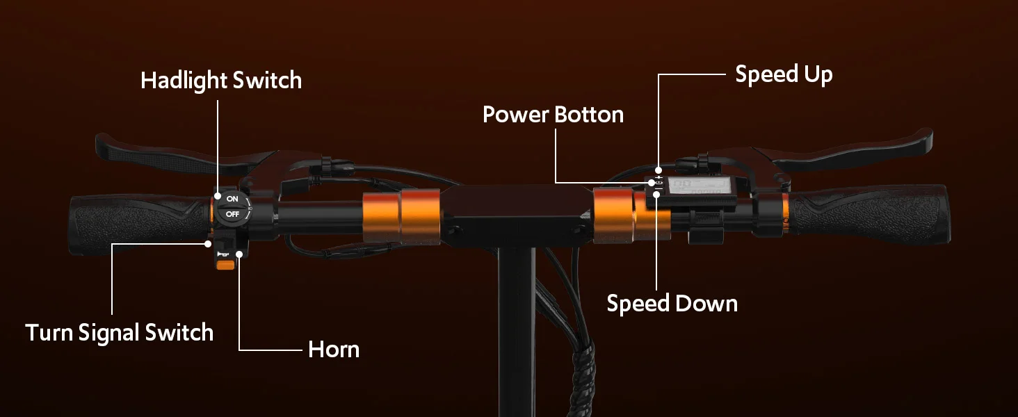 Off Road Electric Scooter, 1200W Motor, 25 Miles Range, 31 MPH, 11" All Terrain Tire, E-Scooter for Adults with Double Suspension & Side Light Disc Brakes