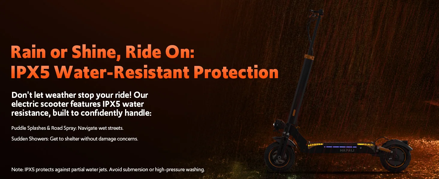 Off Road Electric Scooter, 1200W Motor, 25 Miles Range, 31 MPH, 11" All Terrain Tire, E-Scooter for Adults with Double Suspension & Side Light Disc Brakes
