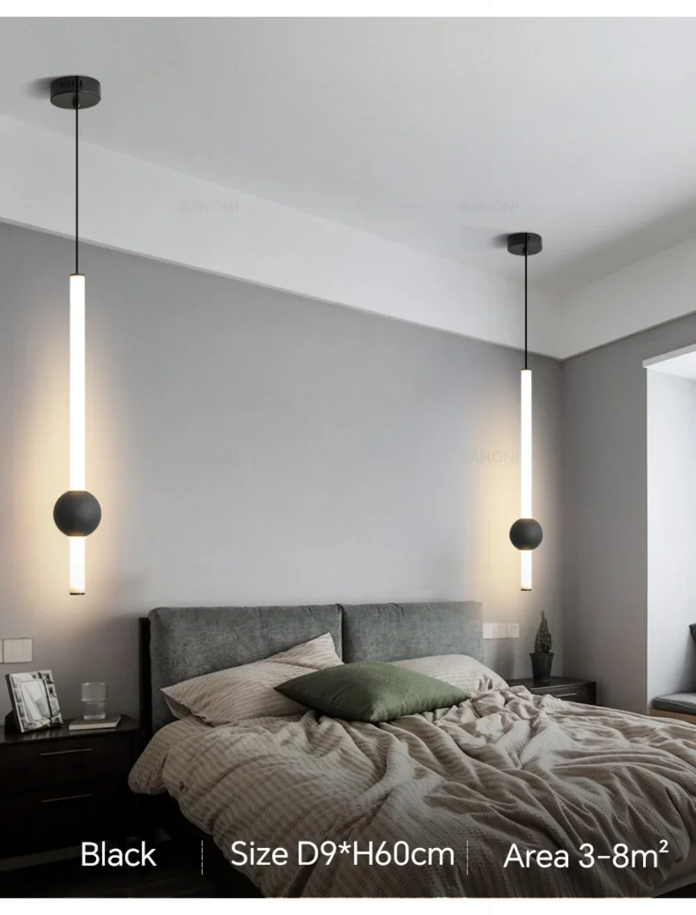 Modern Simple LED Pendant Lamp Living Room Bedroom Bedside TV Background Kitchen Island Restaurant Home Decor Lighting Fixture