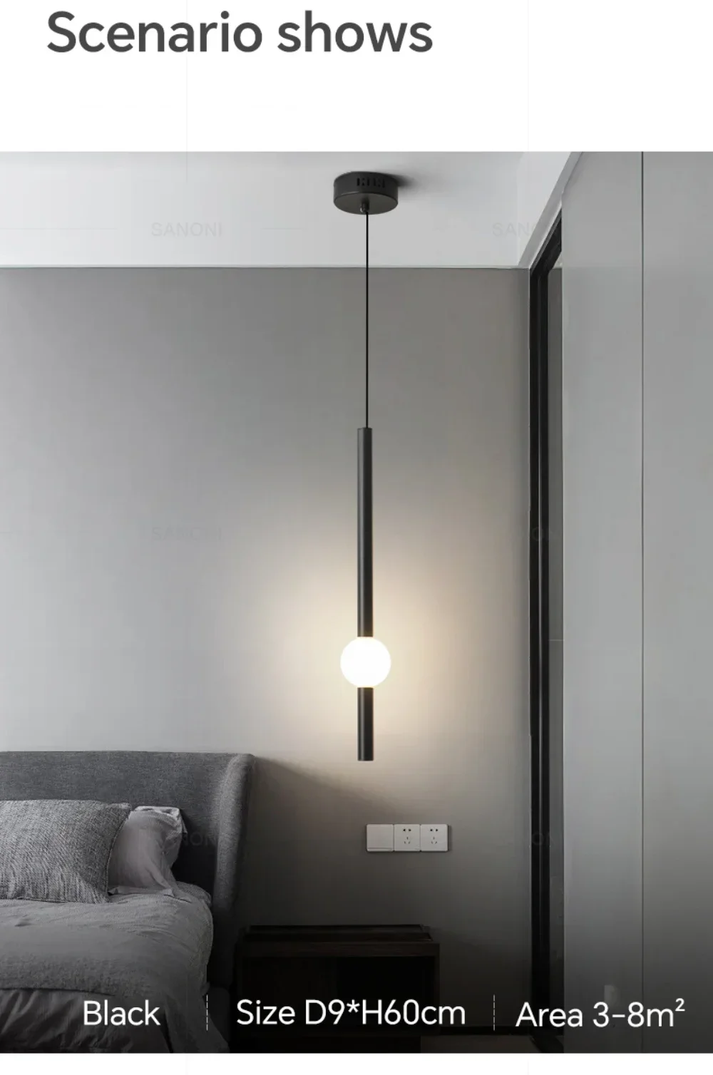 Modern Simple LED Pendant Lamp Living Room Bedroom Bedside TV Background Kitchen Island Restaurant Home Decor Lighting Fixture