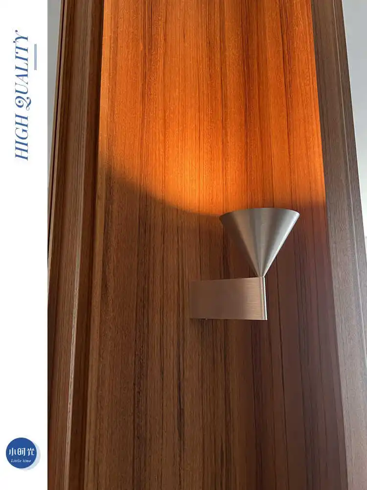 Italian Designer's Minimalist Aluminum Bedside Wall Lamp Corridor Staircase Background Wall Conical Geometric Warm Wall Lamp