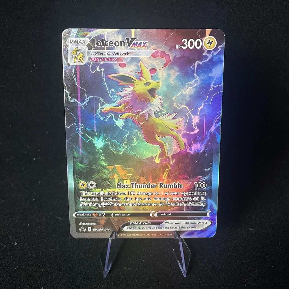 Anime PTCG Trading Card Vaporeon Lillies Clefairy Ex Gengar Vmax Rule Holographic Game Collection Card Child Holiday Gifts