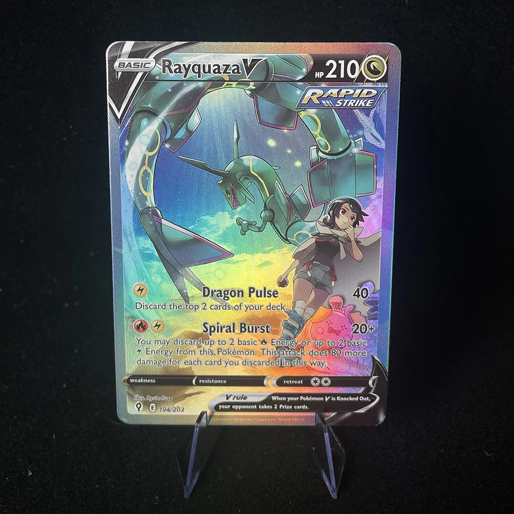 Anime PTCG Trading Card Vaporeon Lillies Clefairy Ex Gengar Vmax Rule Holographic Game Collection Card Child Holiday Gifts