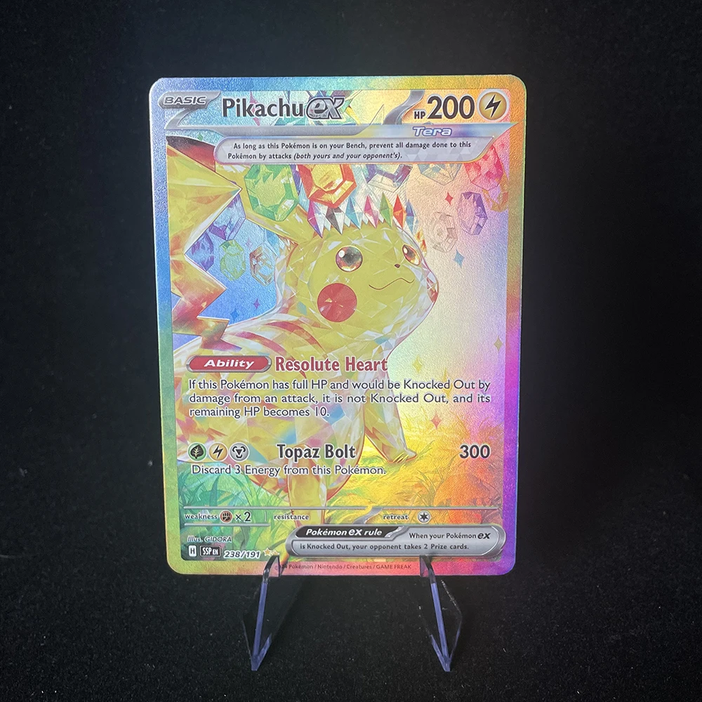 Anime PTCG Trading Card Vaporeon Lillies Clefairy Ex Gengar Vmax Rule Holographic Game Collection Card Child Holiday Gifts