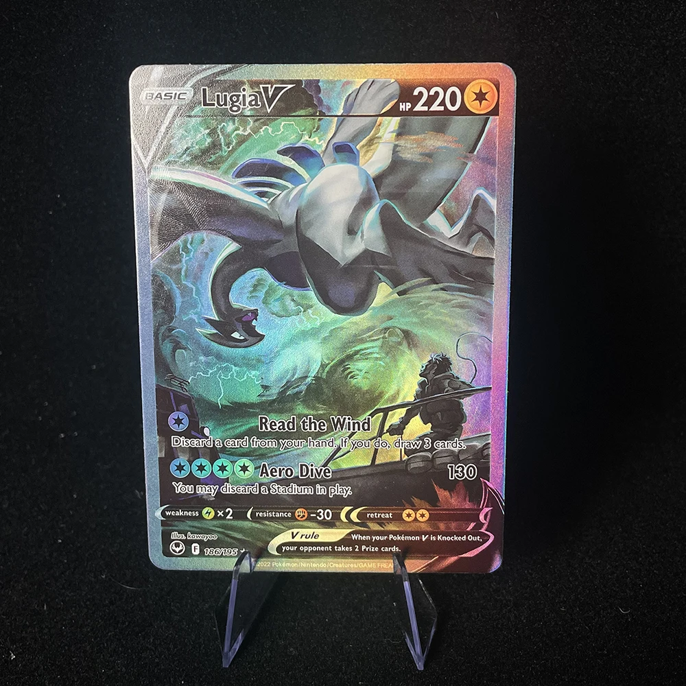 Anime PTCG Trading Card Vaporeon Lillies Clefairy Ex Gengar Vmax Rule Holographic Game Collection Card Child Holiday Gifts