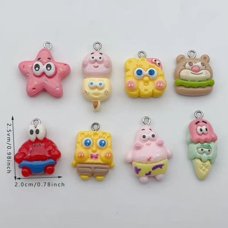 10pcs Cartoon Animal Charm Decorative Resin Pendant DIY Jewelry Accessories Making Earrings Necklace