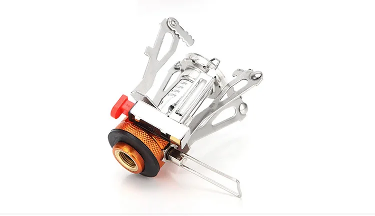 Portable Stove Foldable Ultra Lightweight Aircraft Aluminum Alloy Piezo Ignition Windproof Stable Base Outdoor Camping Equipment