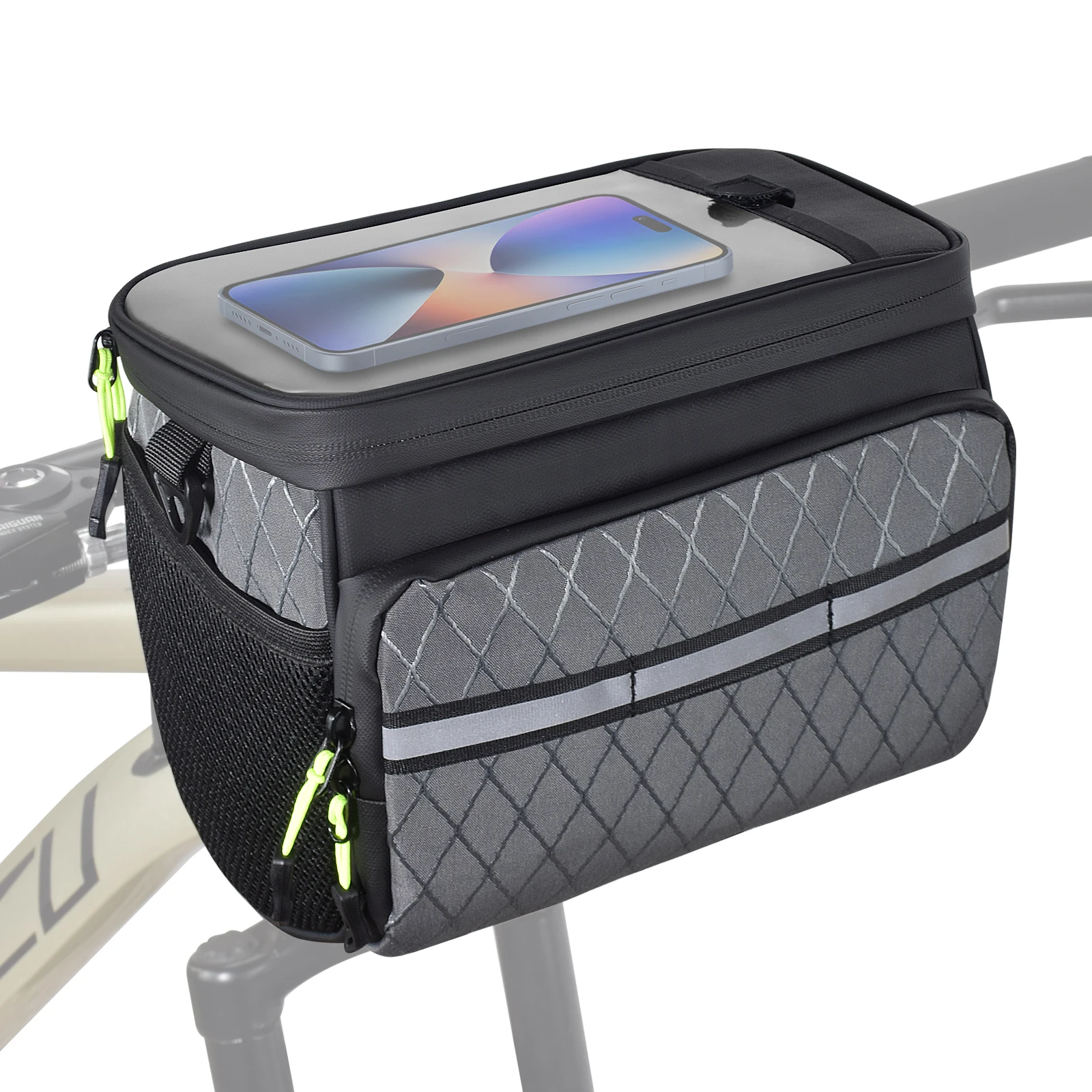 26 Types of Front Bike Bags, Bicycle Handlebar Thermal Bags, Front-Mounted Phone Cooler Storage Bags, with Tpu Touch Screen Insulation Layer, Can Be Strapped to the Frame, Cycling Accessories, Suitable for Outdoor Hiking and Travel Assistance There Are Two Styles to Choose From: the Starry Sky Style and the Regular Style.