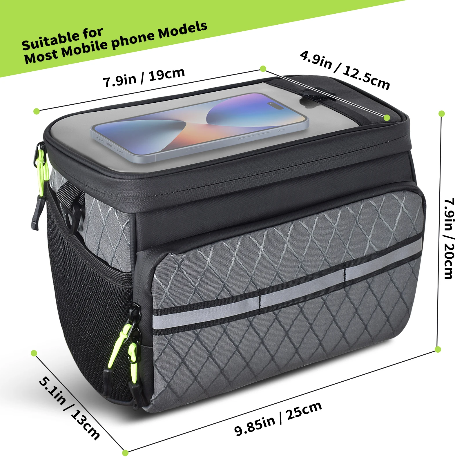 26 Types of Front Bike Bags, Bicycle Handlebar Thermal Bags, Front-Mounted Phone Cooler Storage Bags, with Tpu Touch Screen Insulation Layer, Can Be Strapped to the Frame, Cycling Accessories, Suitable for Outdoor Hiking and Travel Assistance There Are Two Styles to Choose From: the Starry Sky Style and the Regular Style.