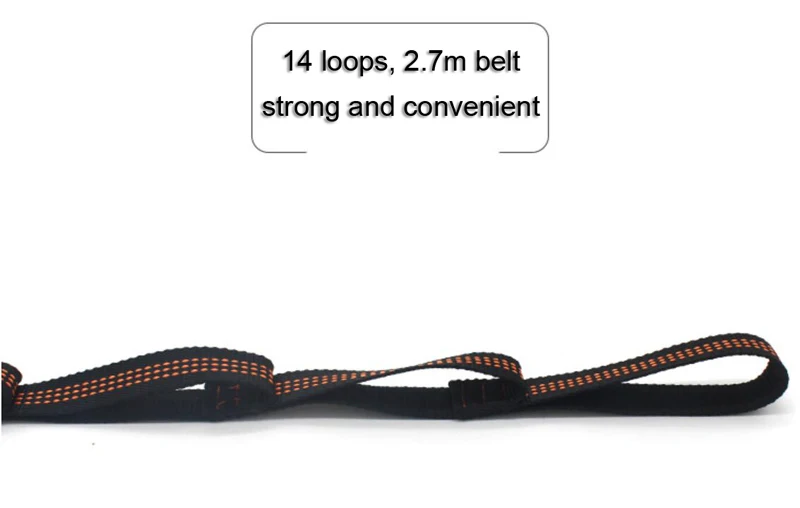 Pair of 3 Meters 14 Loops Hammock Straps Adjustable Tree Hanging Belts