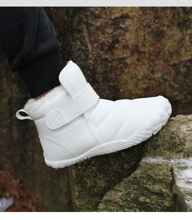 New Fashion Kids Wide Toe Barefoot Snow Boots Girls Winter Minimalist Children Waterproof Sneakers Boys Non-Slip Warm Snow Boots