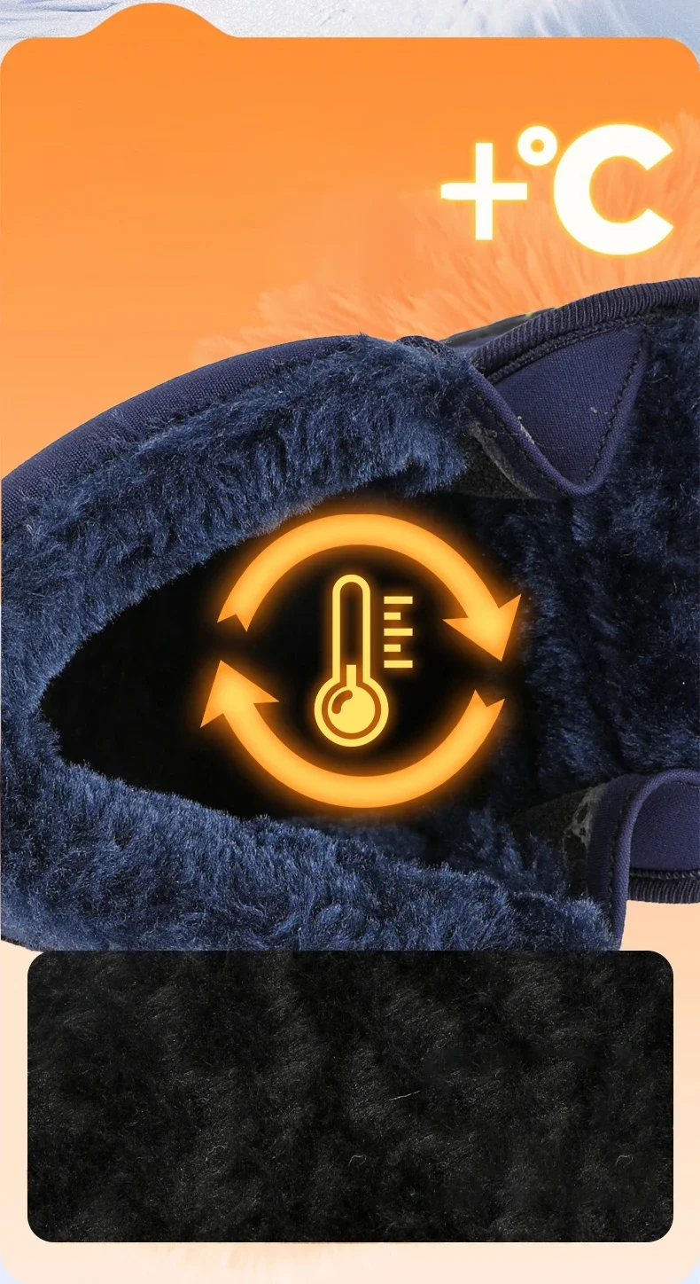 New Fashion Kids Wide Toe Barefoot Snow Boots Girls Winter Minimalist Children Waterproof Sneakers Boys Non-Slip Warm Snow Boots