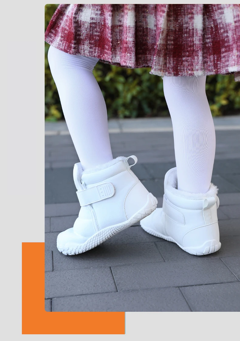 New Fashion Kids Wide Toe Barefoot Snow Boots Girls Winter Minimalist Children Waterproof Sneakers Boys Non-Slip Warm Snow Boots