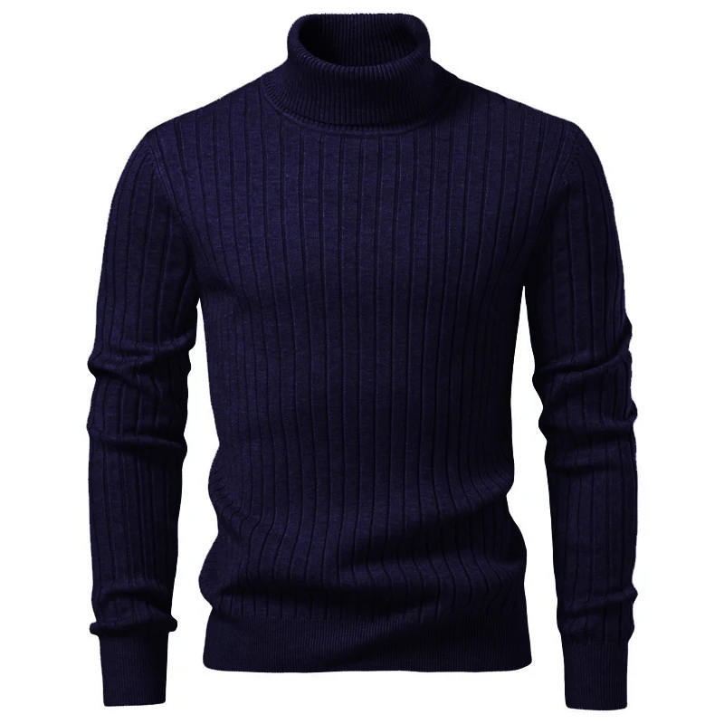 Animal Game Men's Cold Blouse Casual Sweaters Woolen Turtleneck Sweater Stripe Pullover Knitwear Warm Outdoor Jerseys Basic Tops