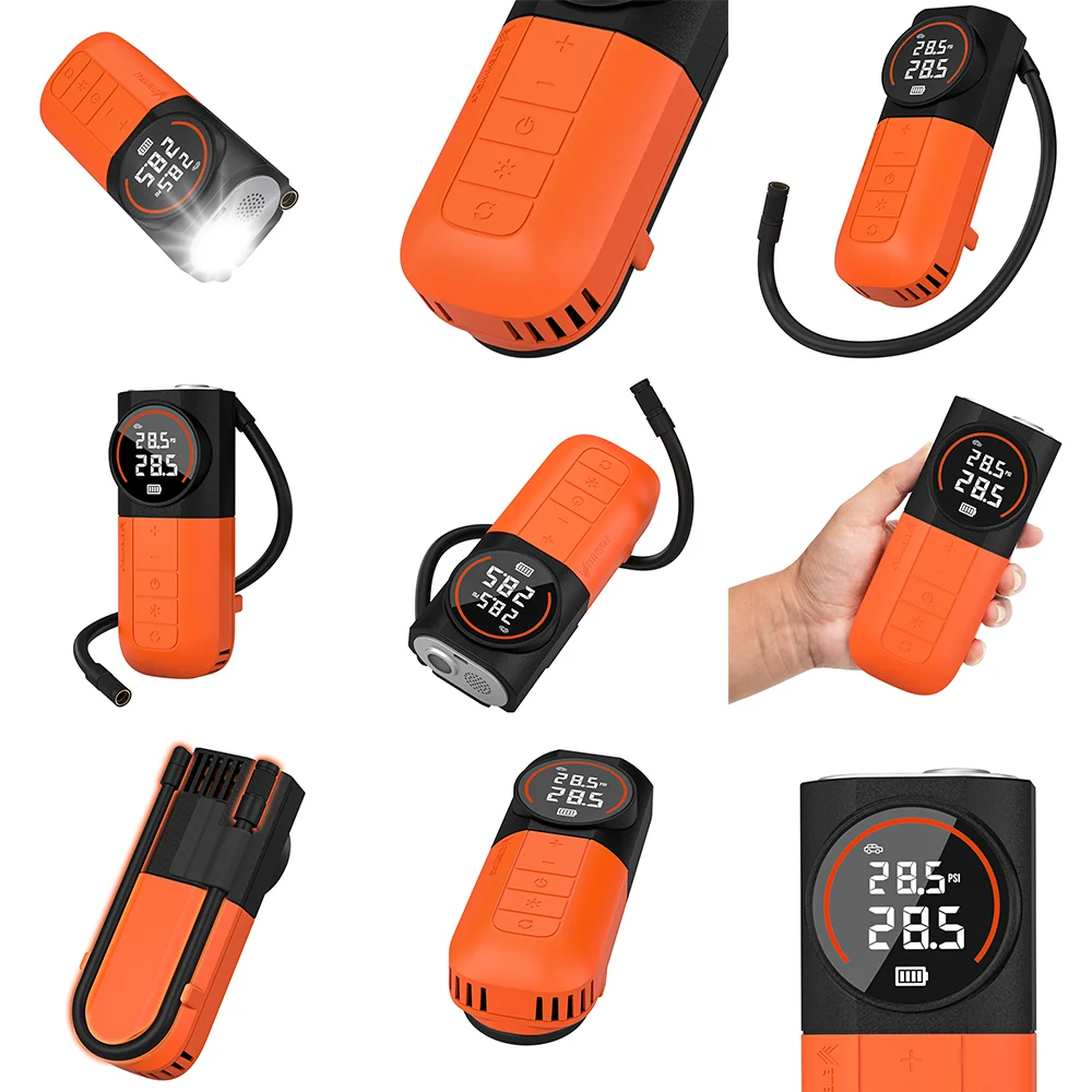 New ETENWOLF S1 Portable Tire Inflator 5200mAh 20L/Min Car Air Compressor Suitable For Cars Motorcycles Bikes Car Air Pump