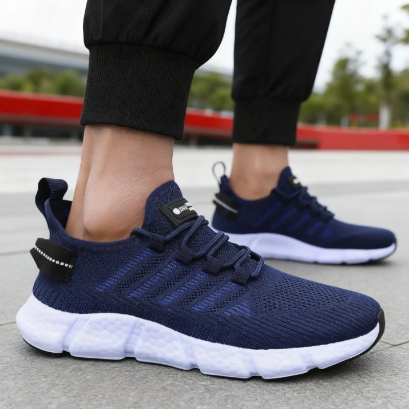 Running Shoes for Men Lightweight Soft Soled Mesh Breathable Lace Up Casual Shoes Outdoor Exercise Tenis Masculino Sneakers Men