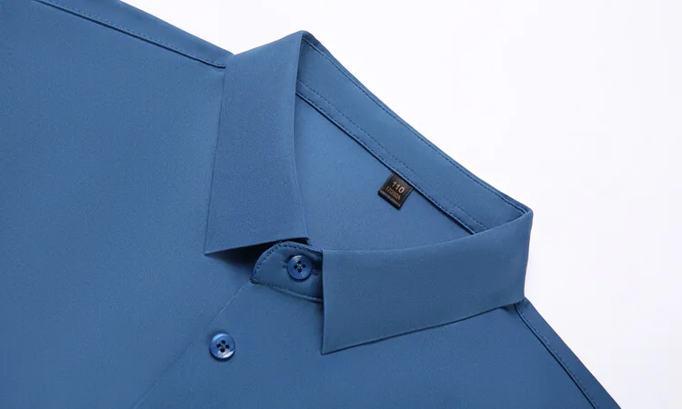 Men's Ultra Stretch Short Sleeve Shirt Business Casual Breathable Stretchable Abrasion-Resistant Solid Color Short Sleeve Shirt