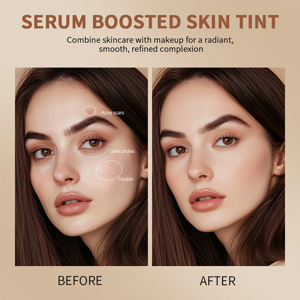 Foundation Skin Tint Balm Skin Tint Stick Waterproof Nourishing Solid Tinted Serum Face Tinted Face Contour Stick Makeup