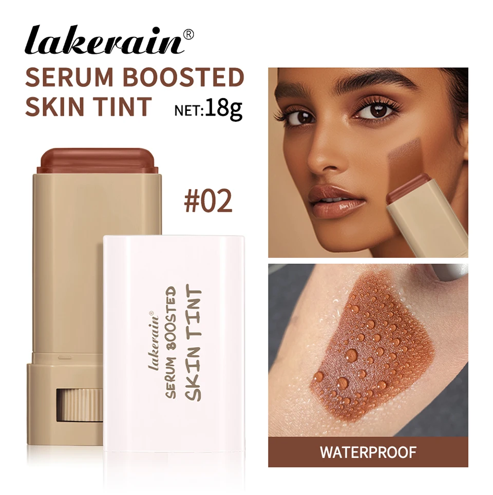 Foundation Skin Tint Balm Skin Tint Stick Waterproof Nourishing Solid Tinted Serum Face Tinted Face Contour Stick Makeup