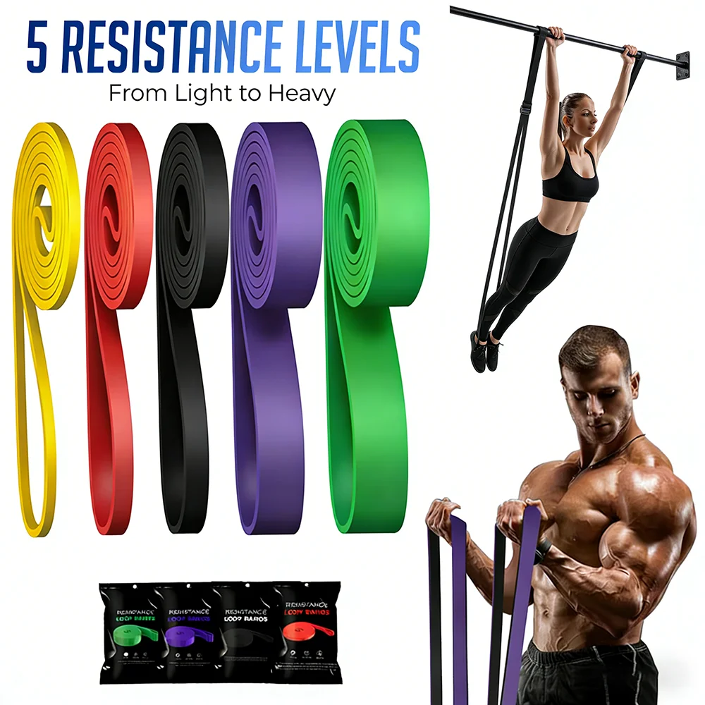 7 Levels Heavy-Duty Resistance Band Agility Training Workout Gym Equipment Yoga Pilates Accessories Rubber Band Home Gym