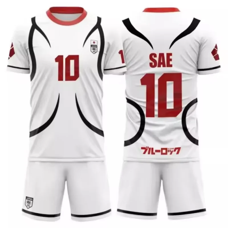 Anime SAE Shirt Cosplay Costumes Japan U20 Team Football Jersey #10 Itoshi Sae Shirts Shorts Set 3D Printing