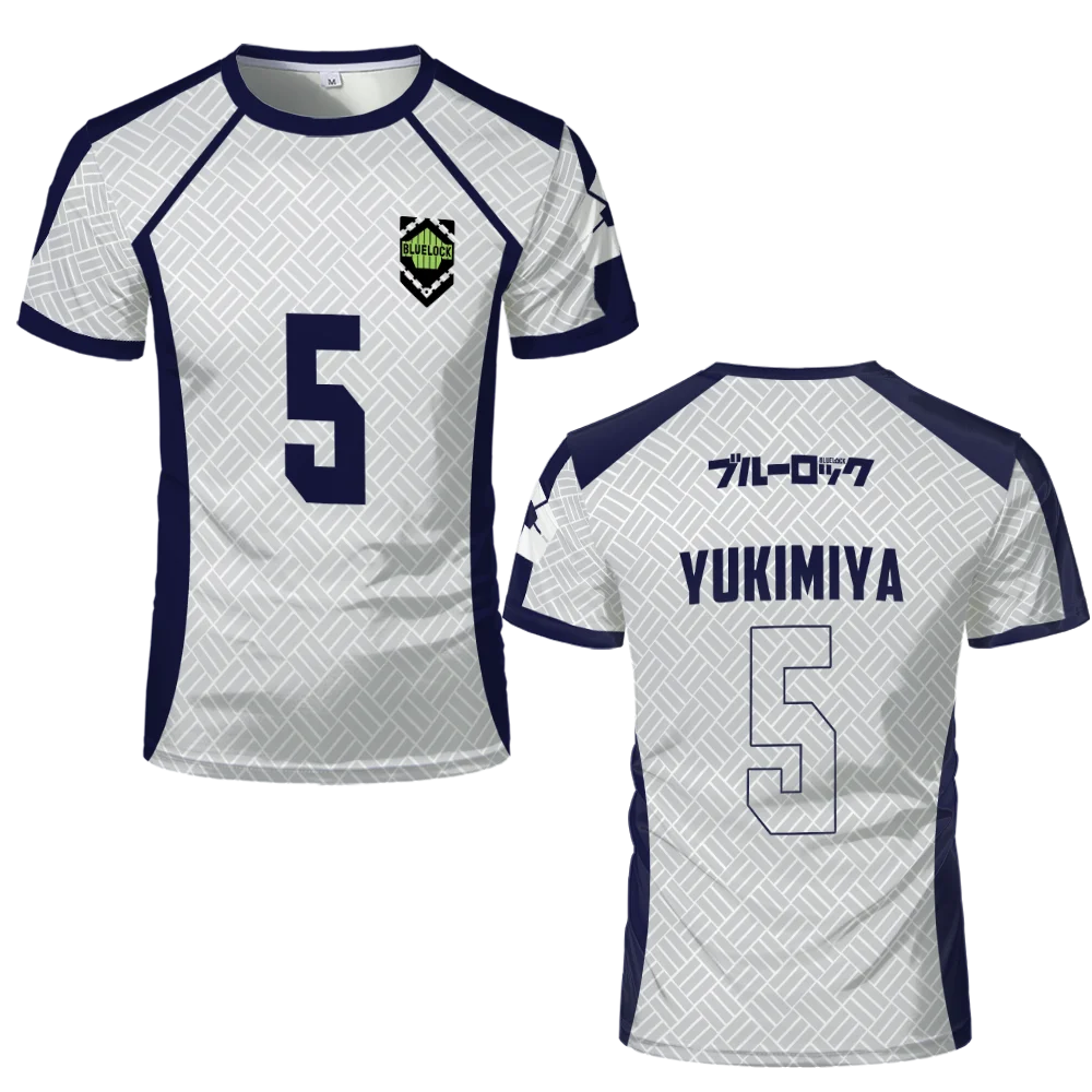 Janpanese Anime Jersey Nagi Seishiro Niko Ikki 3D Print T-Shirt Men Women Short Sleeve Soccer Sportswear Cosplay Costume Top Tee