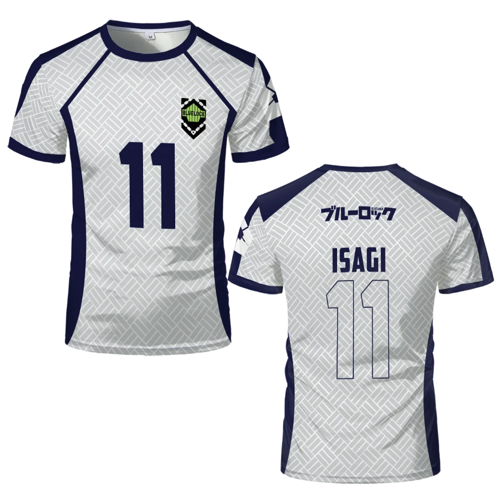 Janpanese Anime Jersey Nagi Seishiro Niko Ikki 3D Print T-Shirt Men Women Short Sleeve Soccer Sportswear Cosplay Costume Top Tee