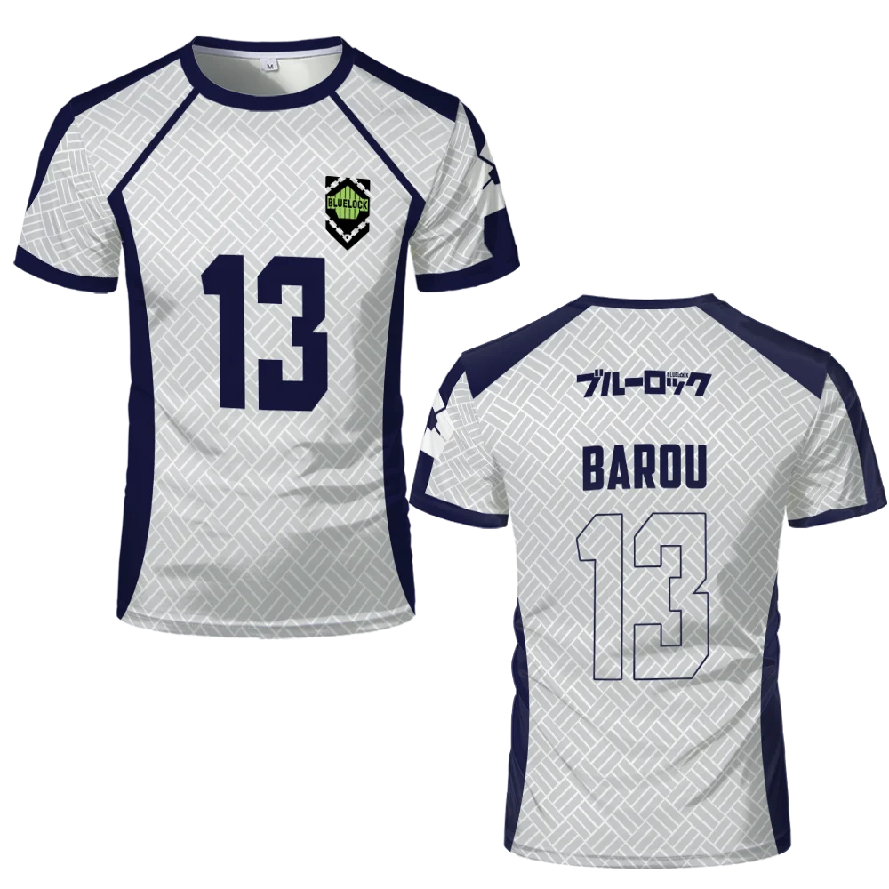 Janpanese Anime Jersey Nagi Seishiro Niko Ikki 3D Print T-Shirt Men Women Short Sleeve Soccer Sportswear Cosplay Costume Top Tee