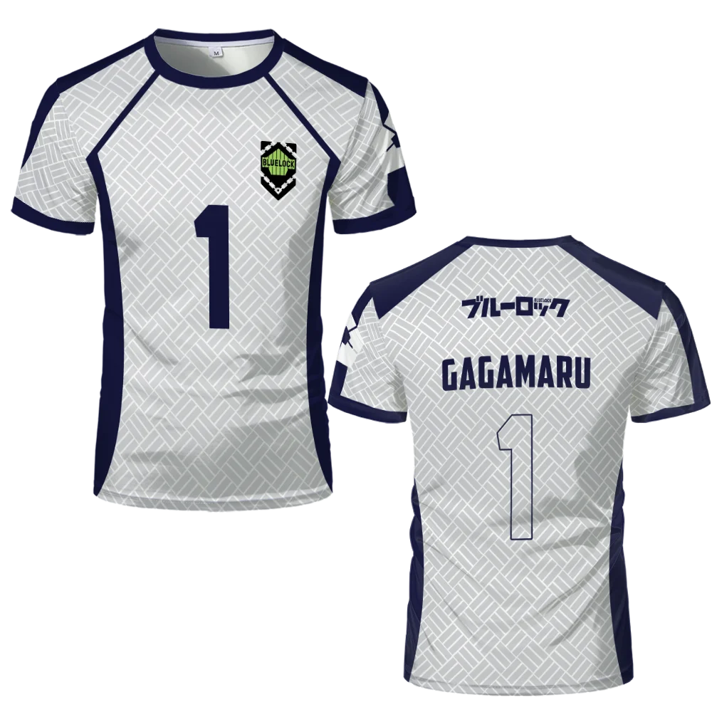 Janpanese Anime Jersey Nagi Seishiro Niko Ikki 3D Print T-Shirt Men Women Short Sleeve Soccer Sportswear Cosplay Costume Top Tee