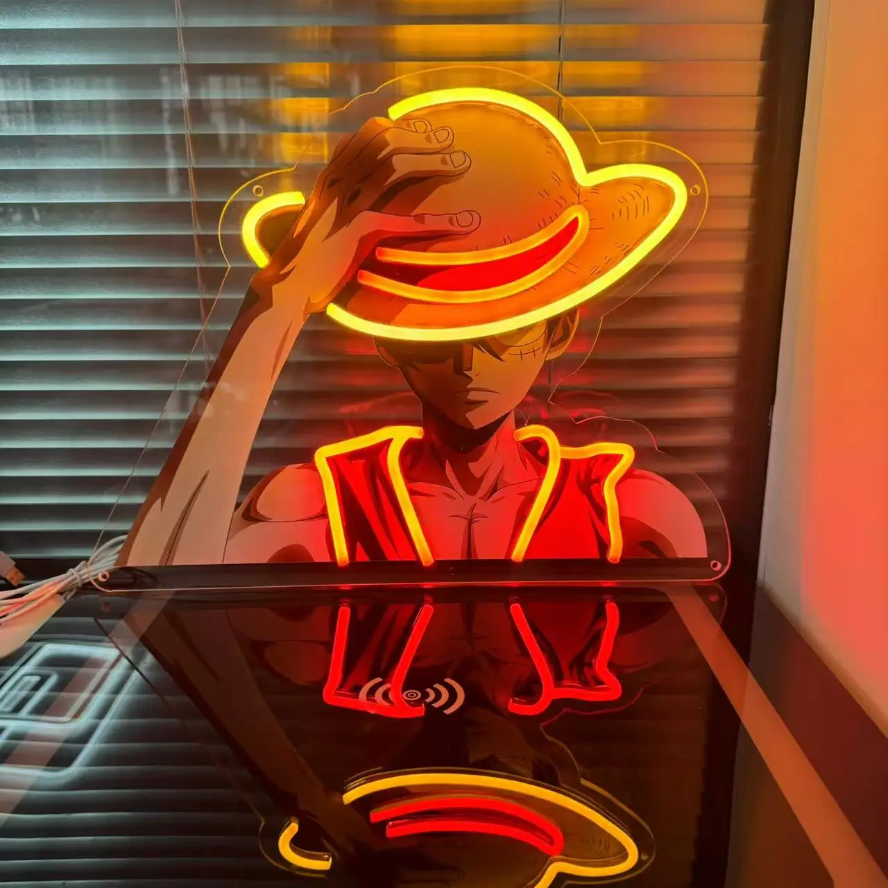 Anime ONE PIECE Luffy Switch USB Power Neon Sign Wall Decoration Game Room Party Man Cave Decor Kids Children Birthday Gift