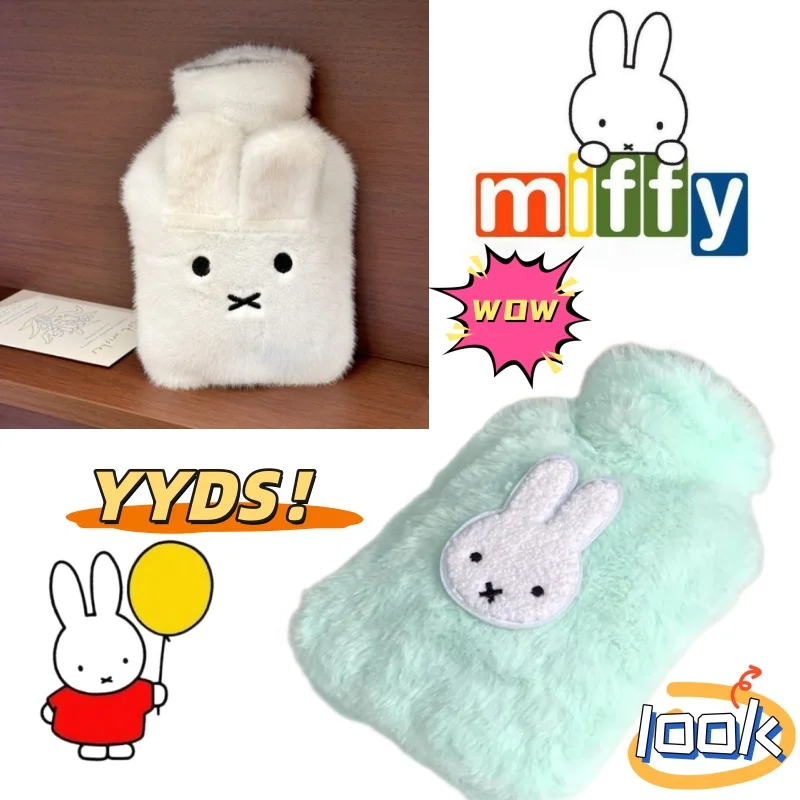 Miffy Cute Cartoon Plush Hot Water Bottle Cap Winter Hand Warmer and Bed/Sofa Heating Mat Anti Burn and Explosion proof Design