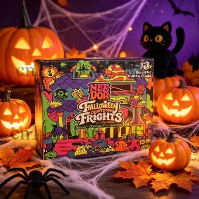 NeeDoh 2026 Calendar Halloween Advent Calendar 24 Days, Spooky Squishy Slow Rise Stress Relief Toys Countdown Gift Box