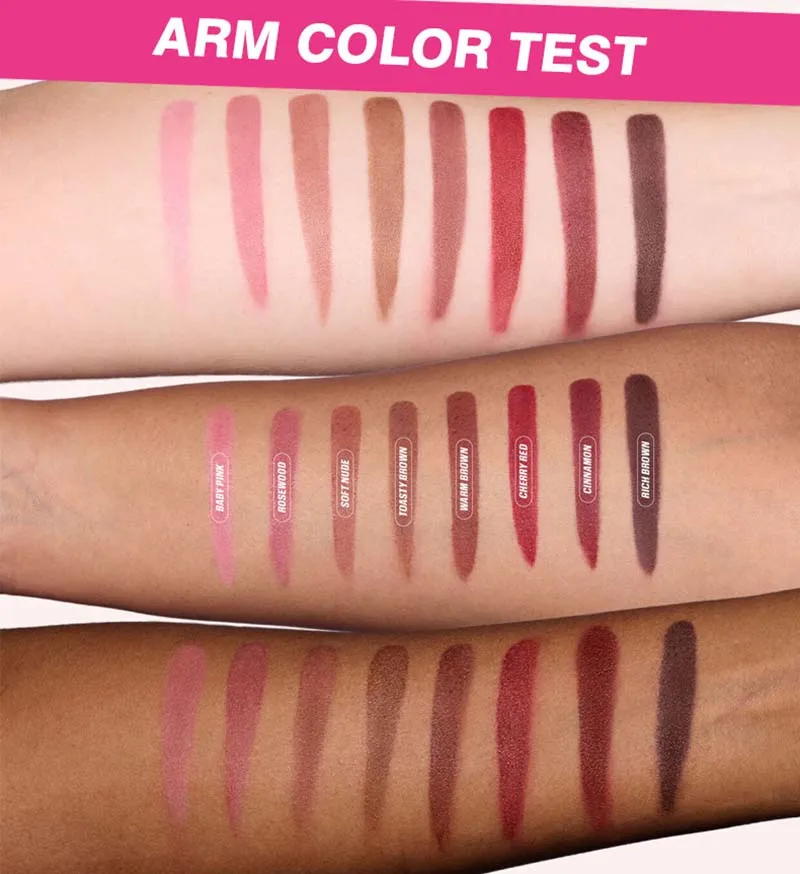 Velvet Brown Lip Liner Pencil Nude Matte Waterproof Non-stick Cup Cherry Red Lip Liner Lip Contour Pen Lipstick Makeup For Woman