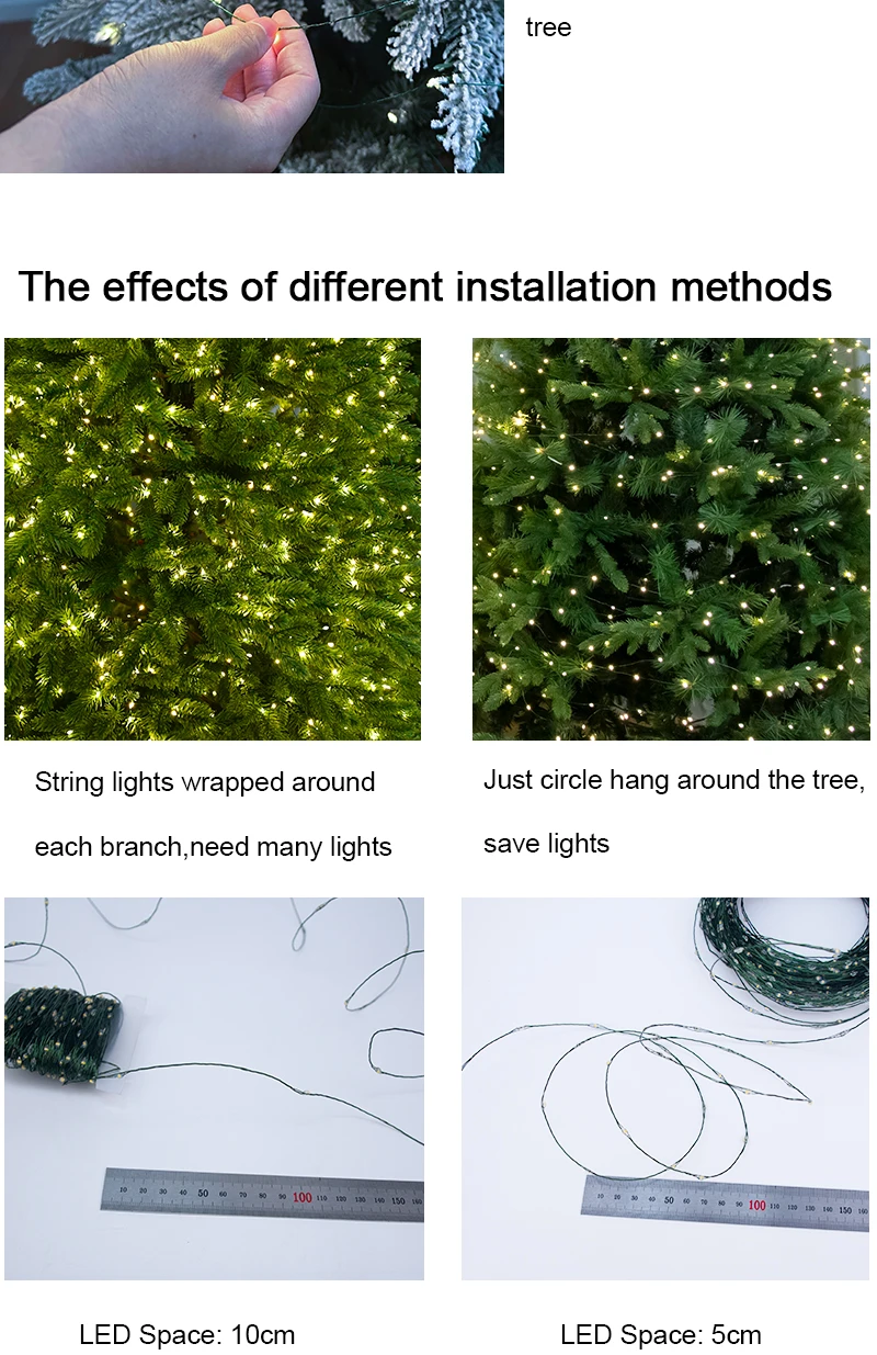 Twinkle Star Christmas Tree Decoration Fairy Lights Green Copper Wire 30M 50M 100M 120M 200M 300M Plug in Garland String Light