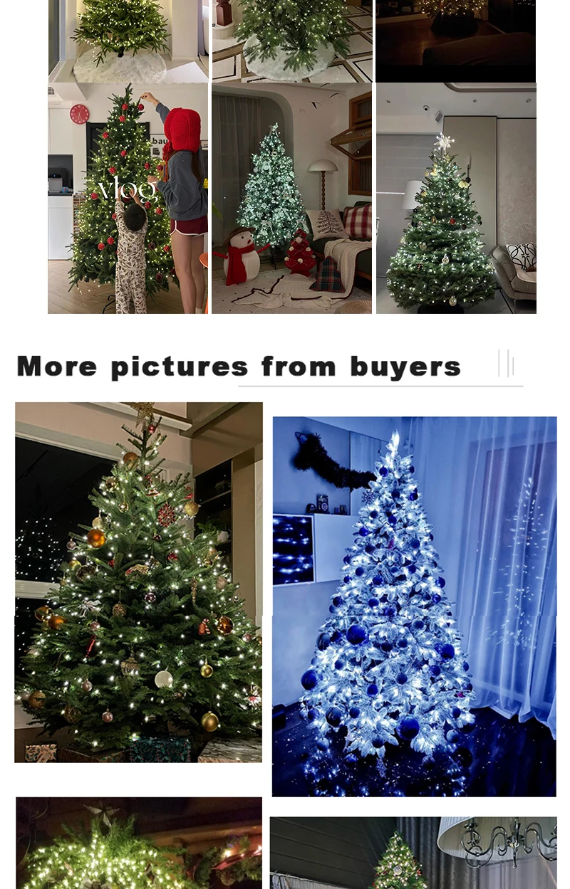 Twinkle Star Christmas Tree Decoration Fairy Lights Green Copper Wire 30M 50M 100M 120M 200M 300M Plug in Garland String Light
