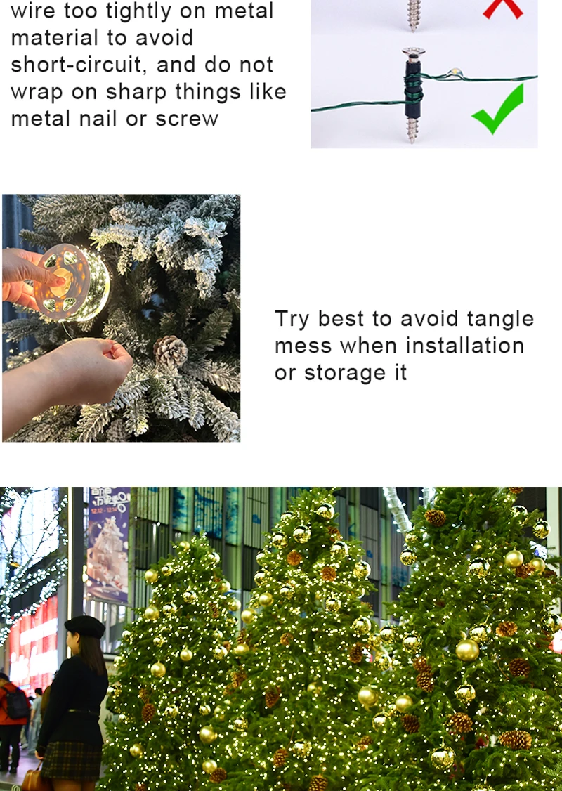 Twinkle Star Christmas Tree Decoration Fairy Lights Green Copper Wire 30M 50M 100M 120M 200M 300M Plug in Garland String Light