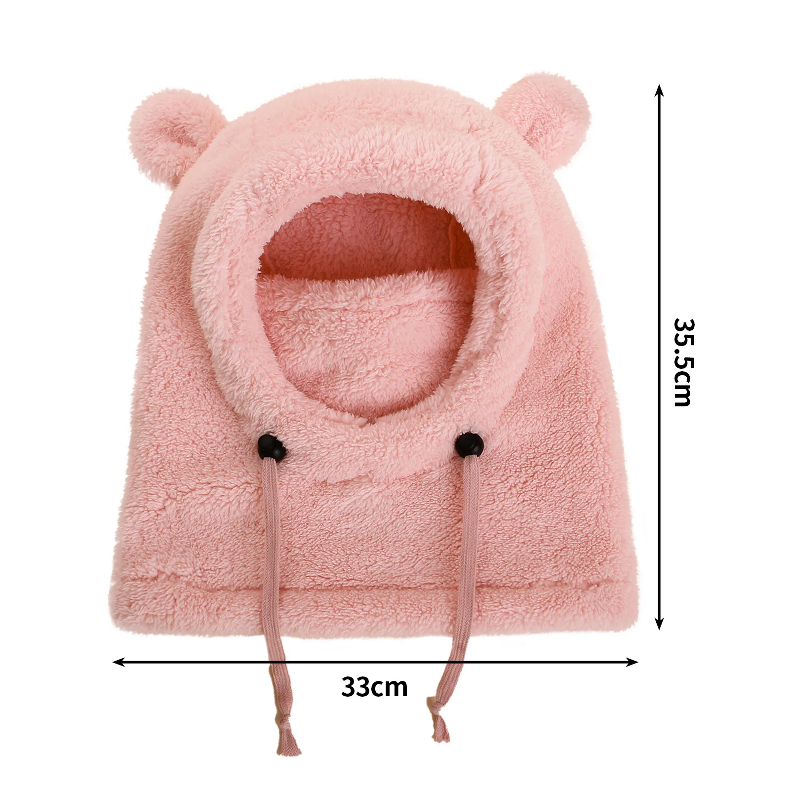 2-8Y Baby Boys And Girls In Autumn And Winter Warm Hats Cute Ears To Prevent Cold Hat Scarf Integrated Face Ion Mask Mask Hat