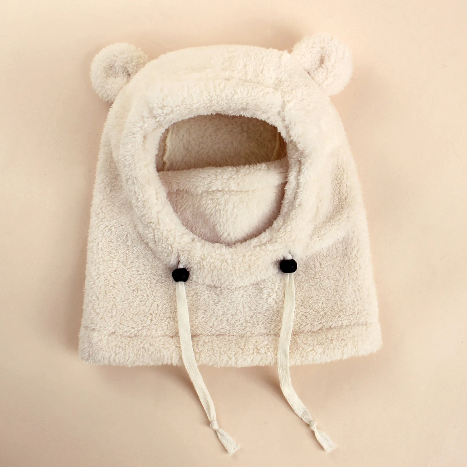 2-8Y Baby Boys And Girls In Autumn And Winter Warm Hats Cute Ears To Prevent Cold Hat Scarf Integrated Face Ion Mask Mask Hat