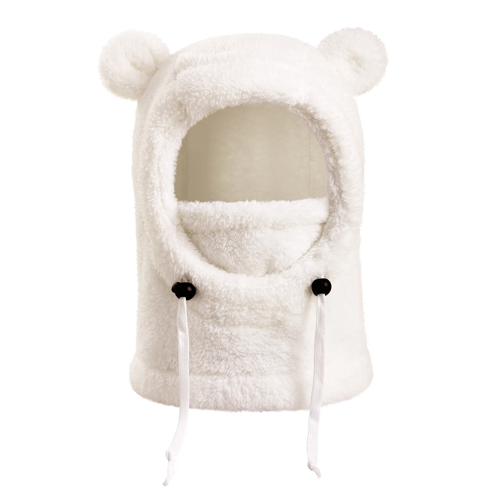2-8Y Baby Boys And Girls In Autumn And Winter Warm Hats Cute Ears To Prevent Cold Hat Scarf Integrated Face Ion Mask Mask Hat
